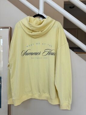 Cream Hooded Crewneck Sweater for Men